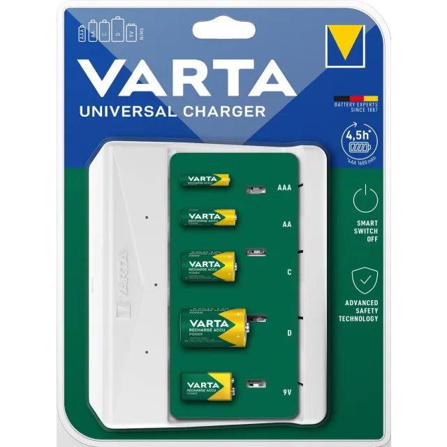 CHARGEUR VARTA UNIV AA/AAA/9V/R14/R20