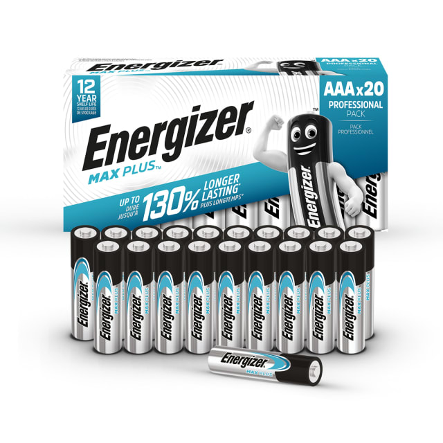 Energizer Max Plus - Pack de 20 piles Alcalines AA/LR06 - 1,5v