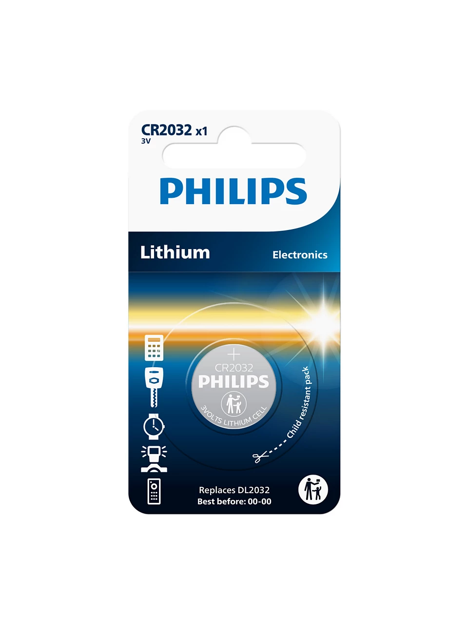 PHILIPS 3v CR2032 X 1