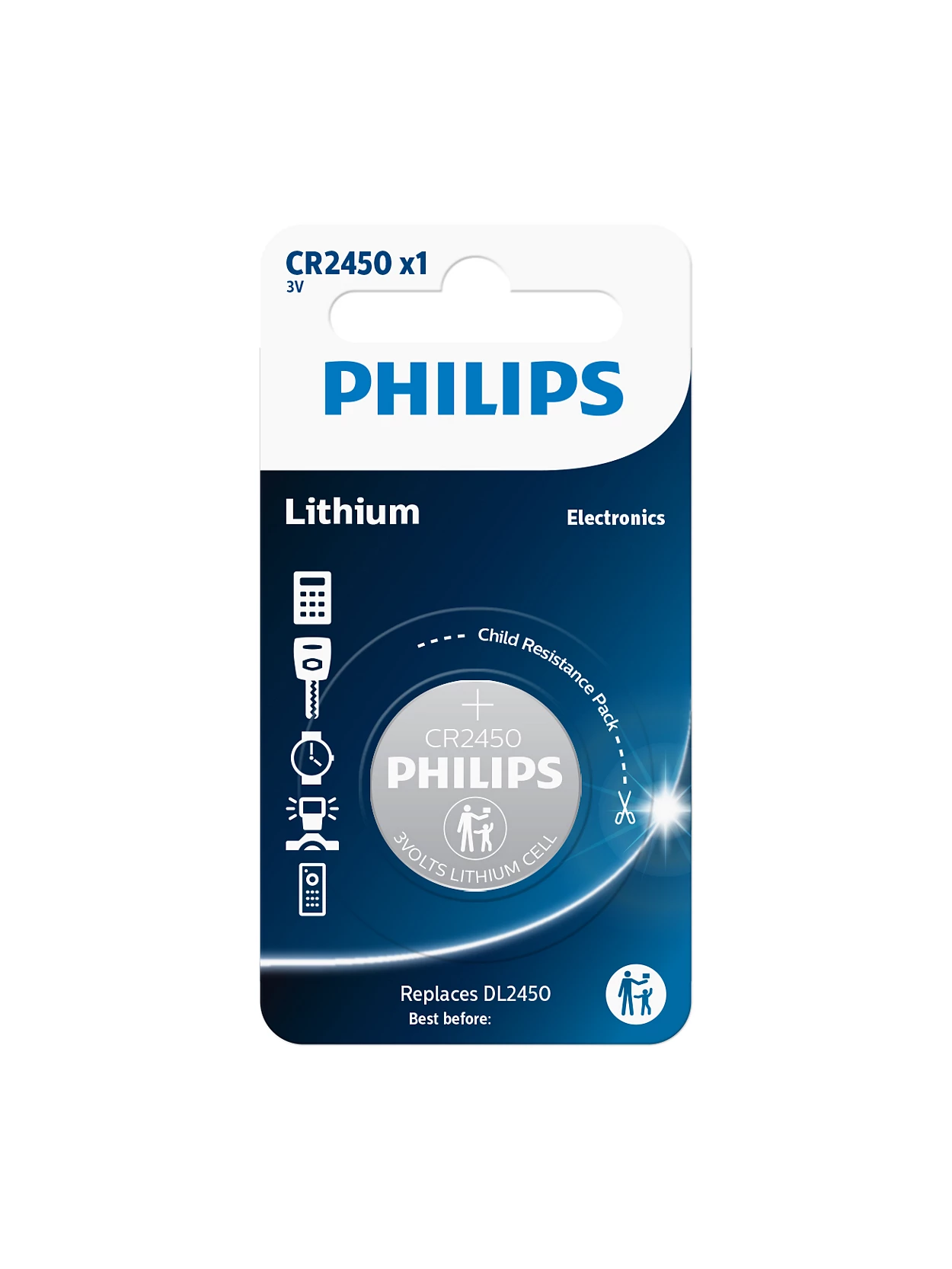 PHILIPS 3v CR2450 X 1